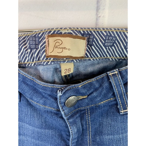 Paige Women's Peg Skinny Jeans Size 28 Blue Denim USA Cotton Blend - Picture 2 of 8